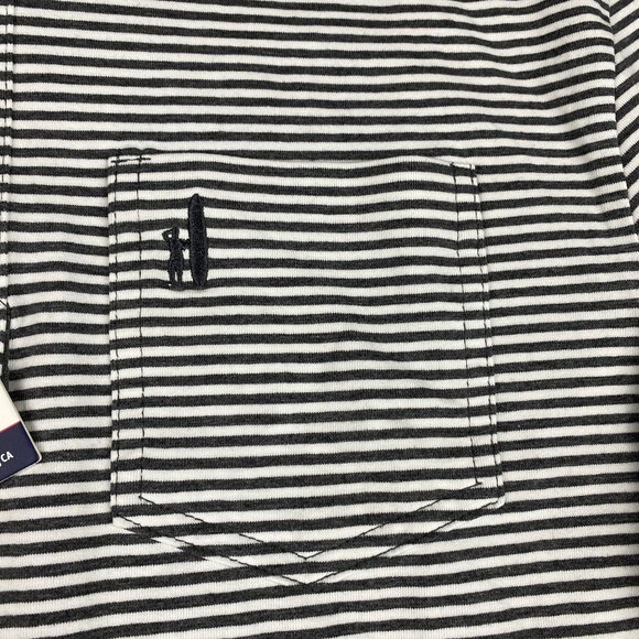 NWT Johnnie-O Hanging Out Polo Men's Size Small Gray White Striped - Picture 4 of 10
